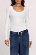 nuuds Slinky Scoop Neck Rib Top