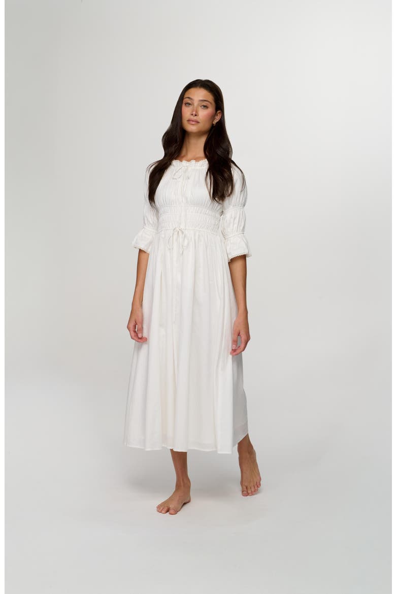 Alma Dress, Alternate, color, White