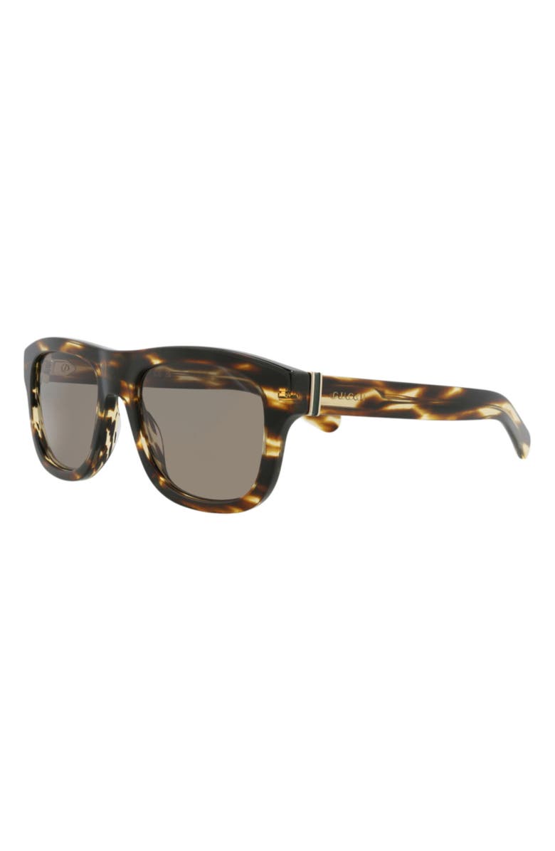 Gucci 54mm Square Sunglasses, Alternate, color, Havana Havana Brown