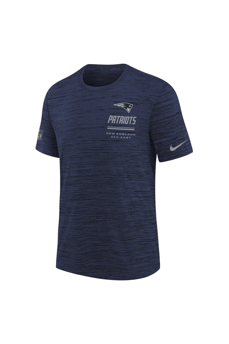 Youth Nike  Navy New England Patriots Sideline Velocity Dri-FIT T-Shirt, Alternate, color, Navy