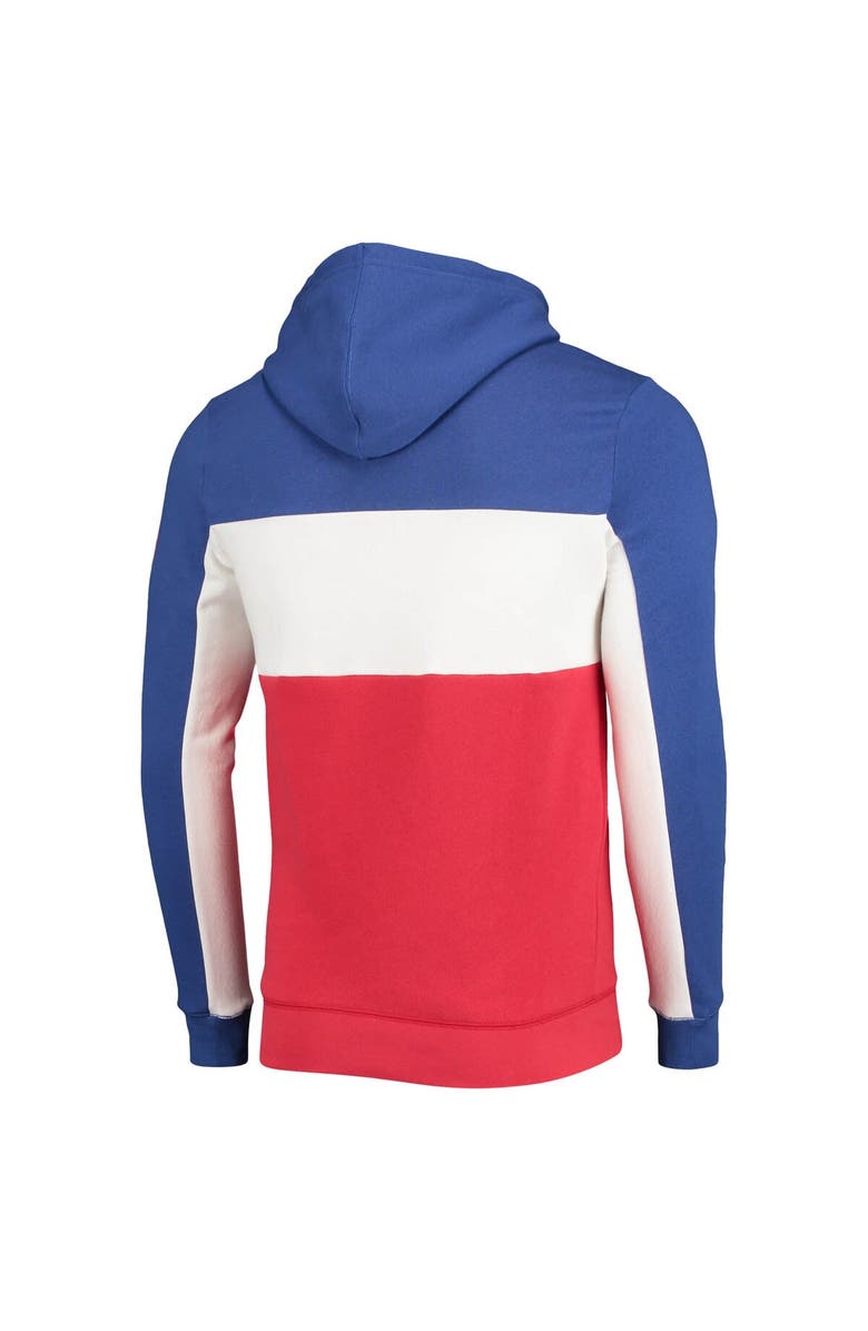 Junk Food Men's Junk Food Royal/White LA Clippers Wordmark Colorblock Fleece Pullover Hoodie, Alternate, color, 