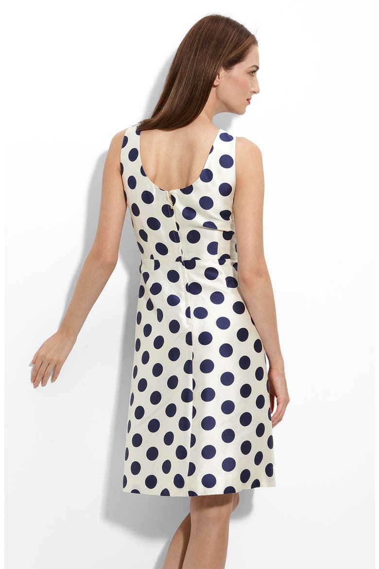 'jillian' dress, Alternate, color, CLOTTED CREAM/ BRIGHT NAVY DOT
