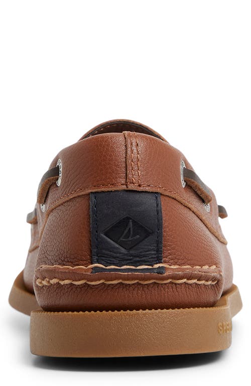 Sperry Authentic Original Cross Lace Boat Shoe In Brown