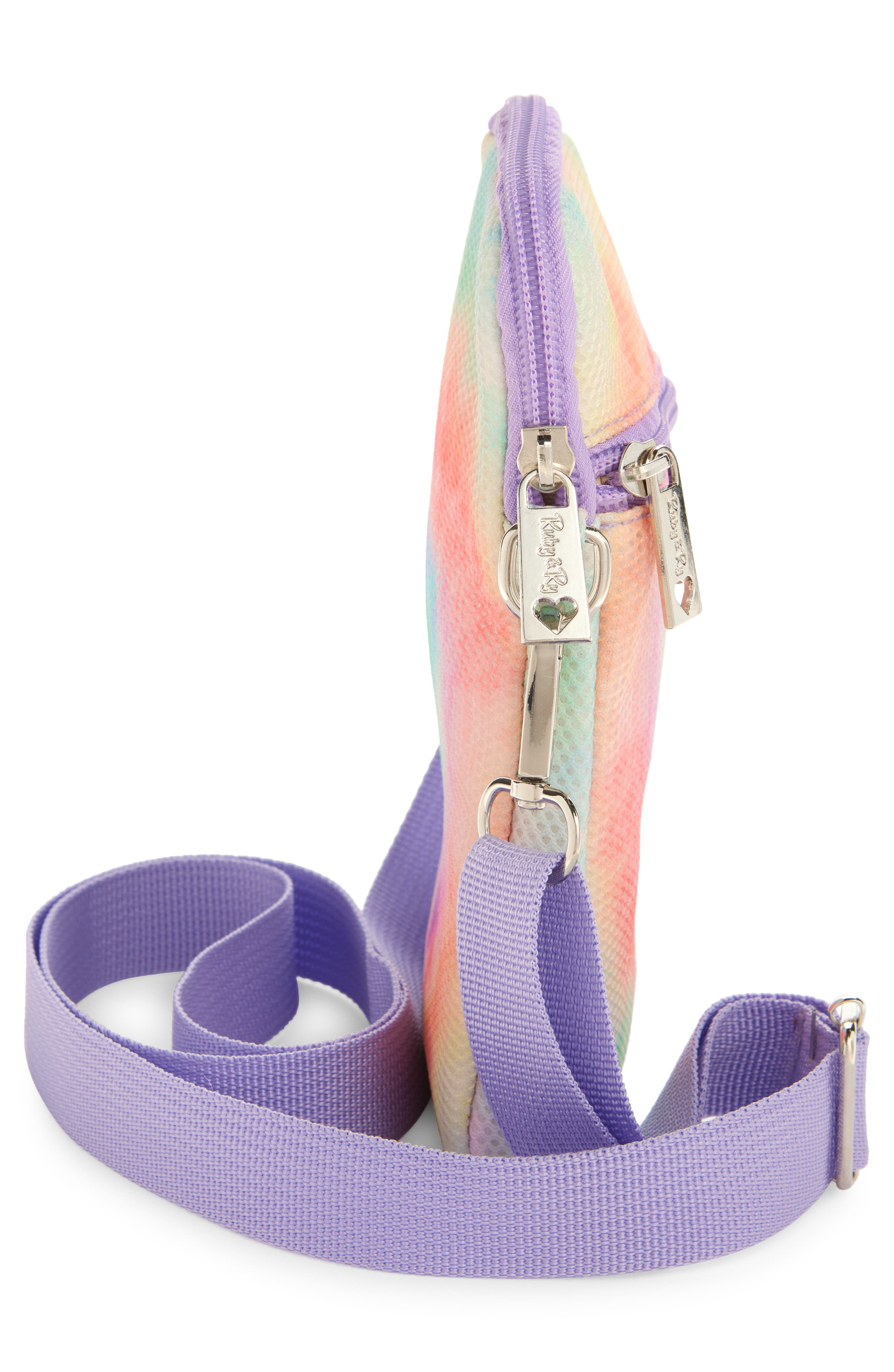Kids' Tie Dye Mesh Crossbody Bag, Alternate, color, PURPLE MULTI