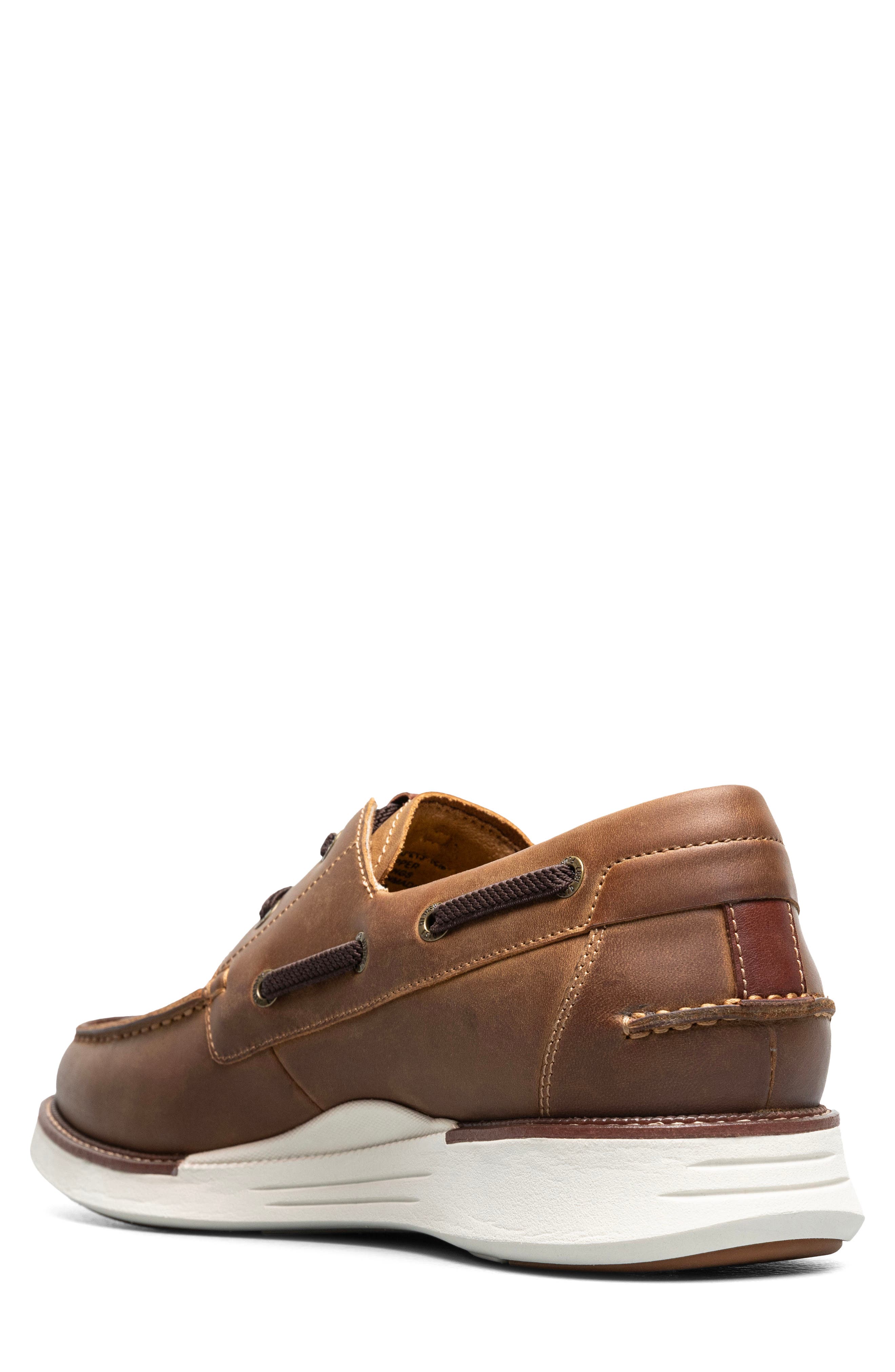 Florsheim Launch Moc Toe Lace-Up Boat Shoe, Alternate, color, Brown