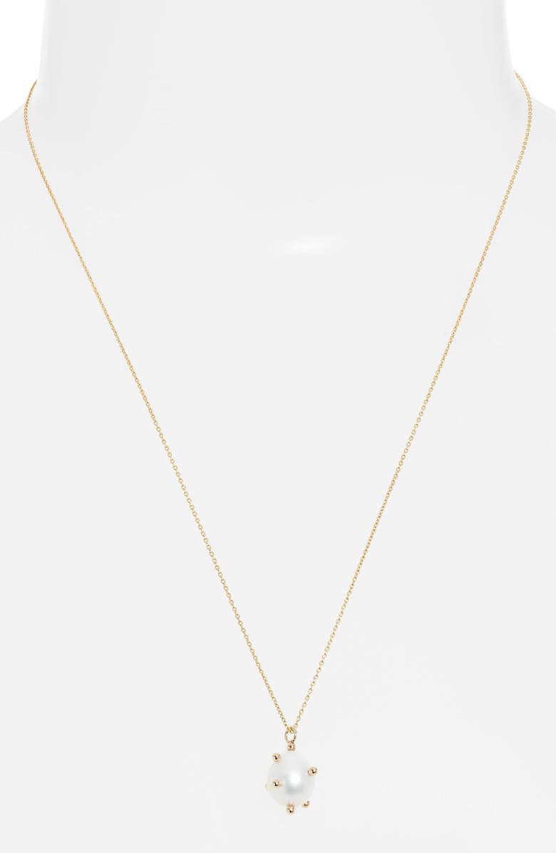 Poppy Finch Bubble Cultured Pearl Pendant Necklace, Alternate, color, Gold