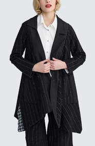 LUUKAA Sunniva Mixed-Media Long Jacket