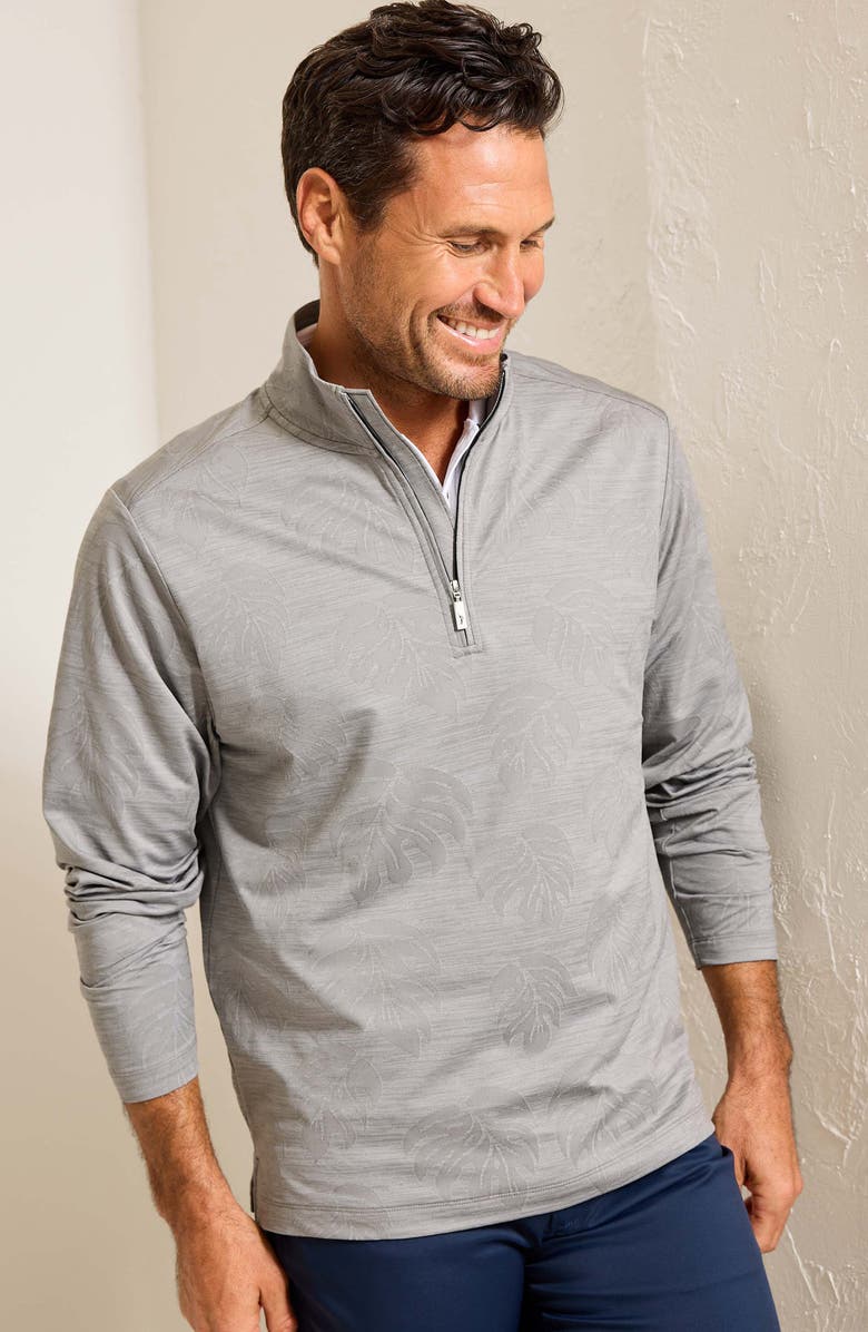 Tommy Bahama Monsterra Fade IslandZone<sup>®</sup> Performance Half Zip Pullover, Alternate, color,