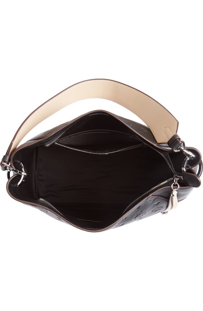 MCM Klara Monogram Leather Hobo, Alternate, color,