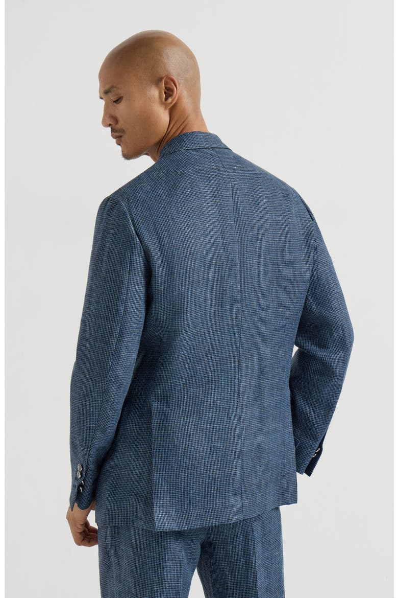 Houndstooth deconstructed blazer, Alternate, color, Denim