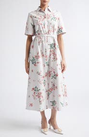 Erdem Floral Organic Cotton Midi Shirtdress