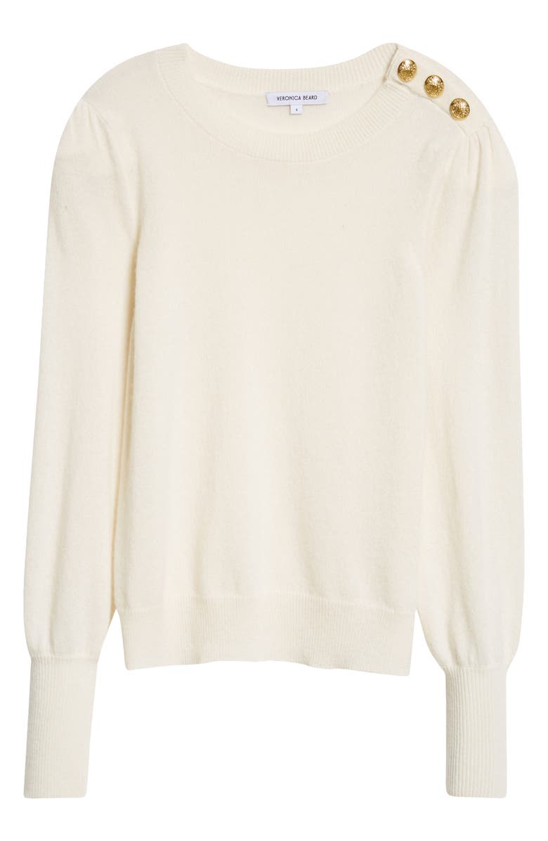 Veronica Beard Nelia Cashmere Sweater, Alternate, color, Ivory