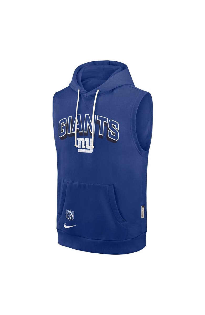 Nike Men's Nike Royal New York Giants Sideline Performance Sleeveless Pullover Hoodie, Alternate, color, Royal