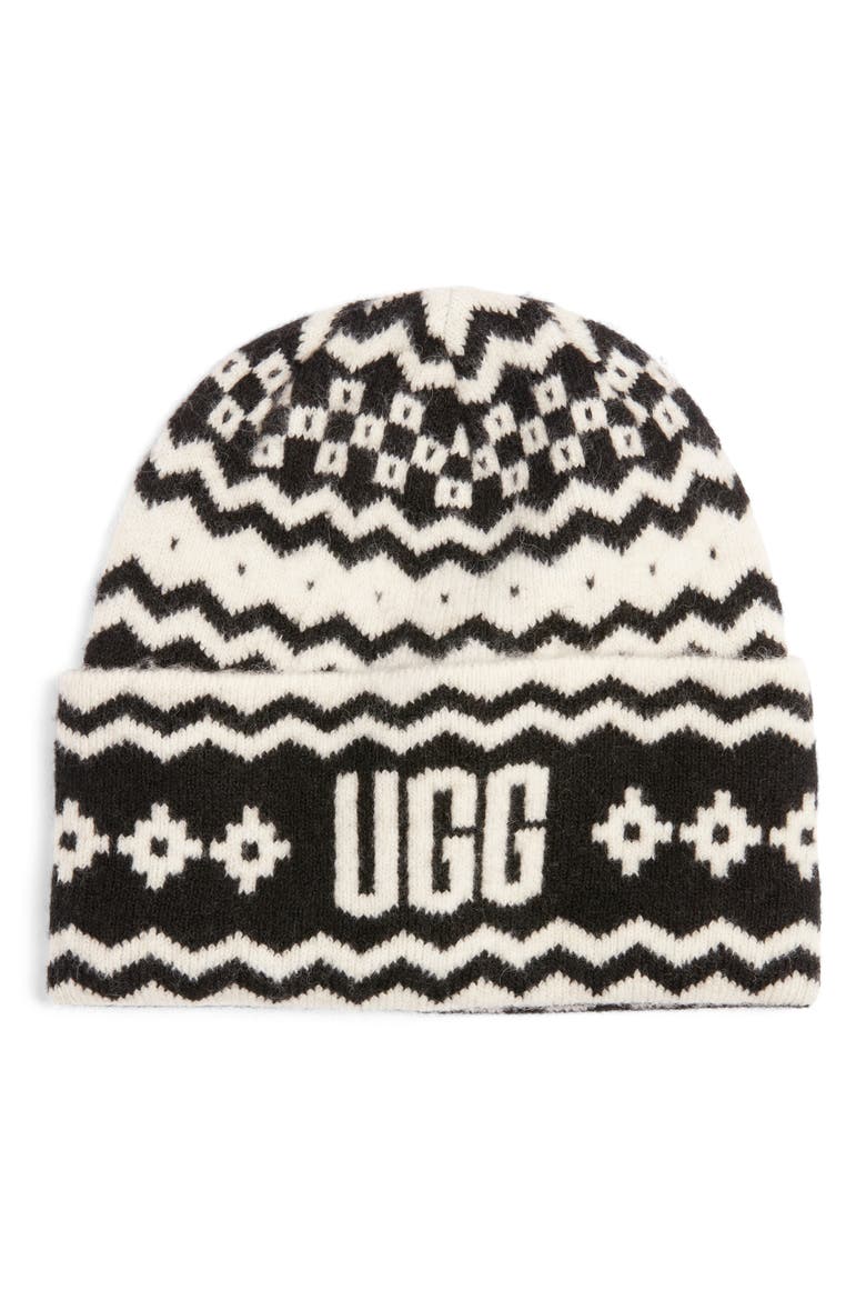 UGGIsle Beanie, Main, color, BLACK MULTI