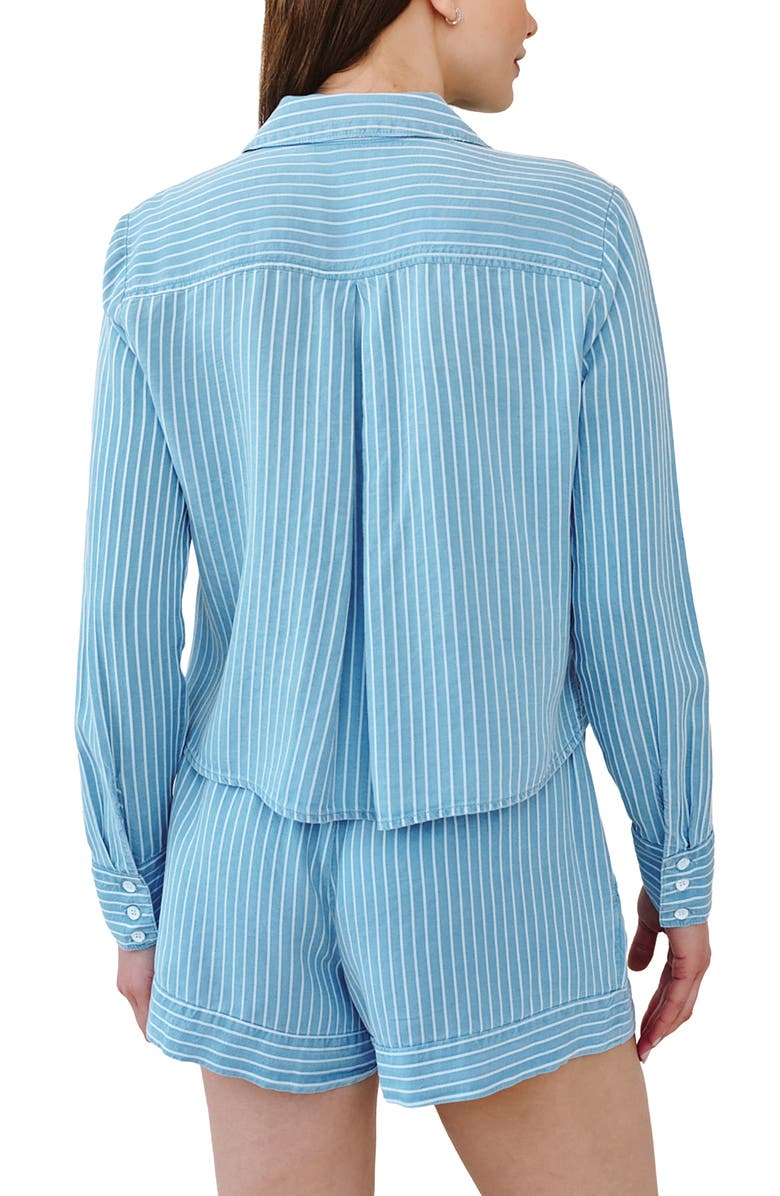 Bella Dahl Stripe Button-Up Shirt, Alternate, color, Coastal Stripe Wash