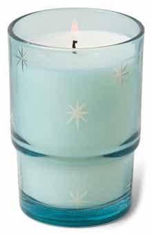Noel White Woods & Mint Etched Glass Candle
