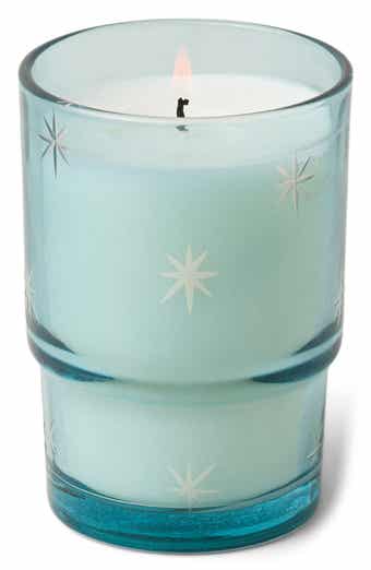 Noel White Woods & Mint Etched Glass Candle