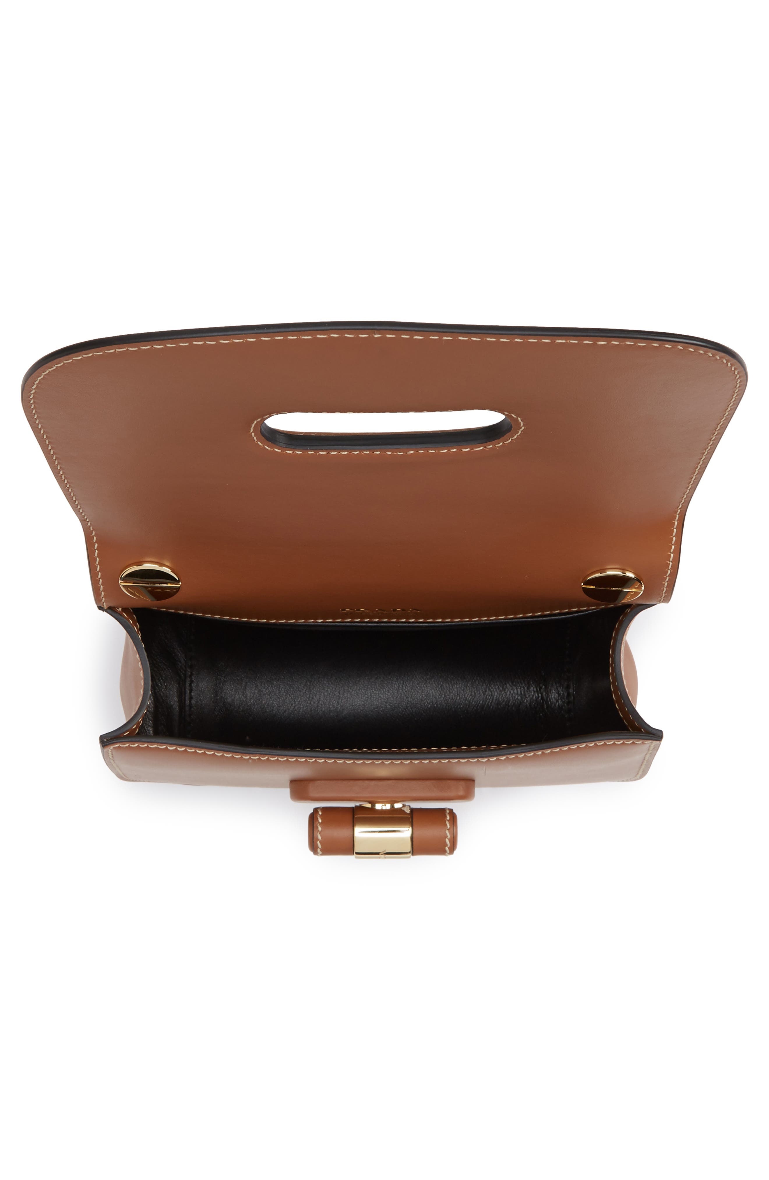 Prada City Calf Front Flap Crossbody Bag, Alternate, color, 