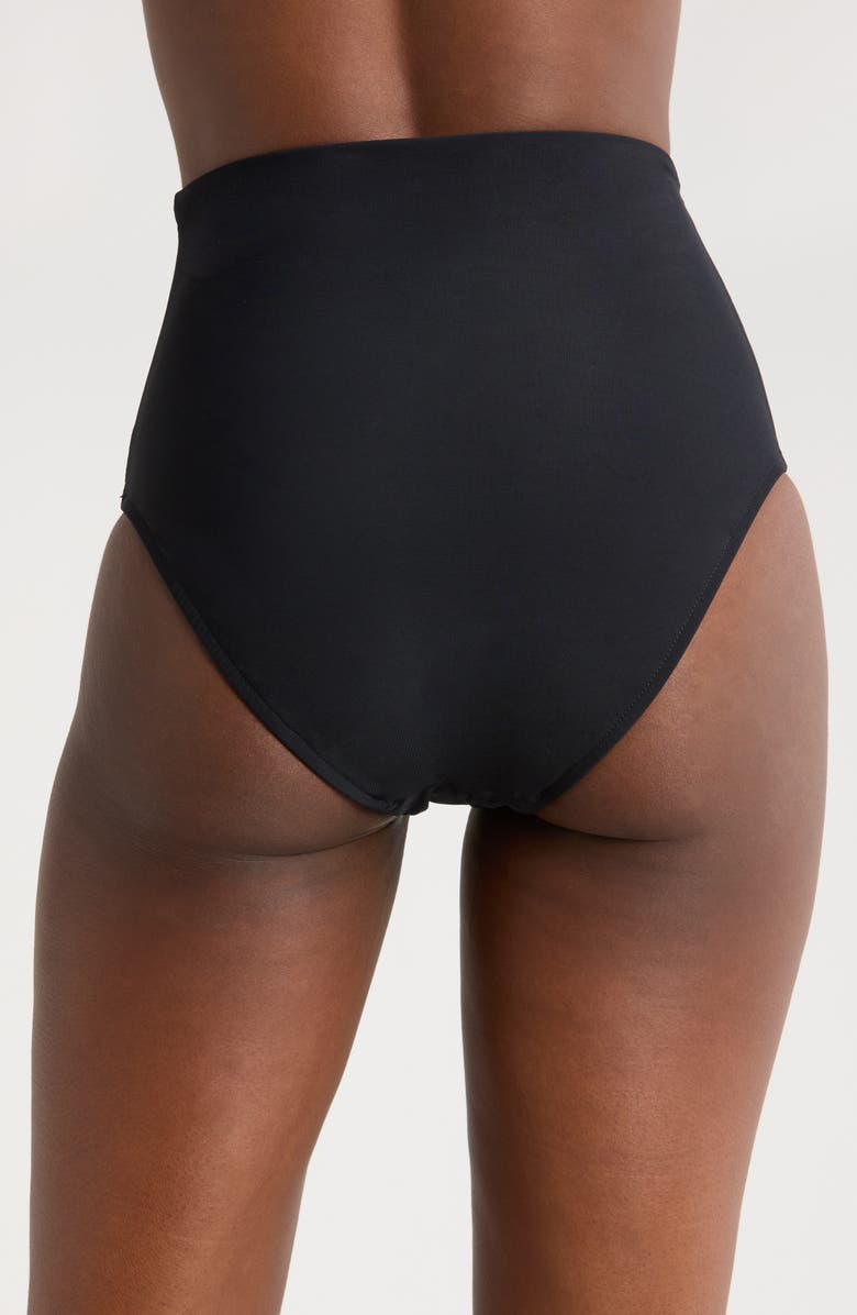 BONDI BORN Aries High Waist Bikini Bottoms, Alternate, color, Black