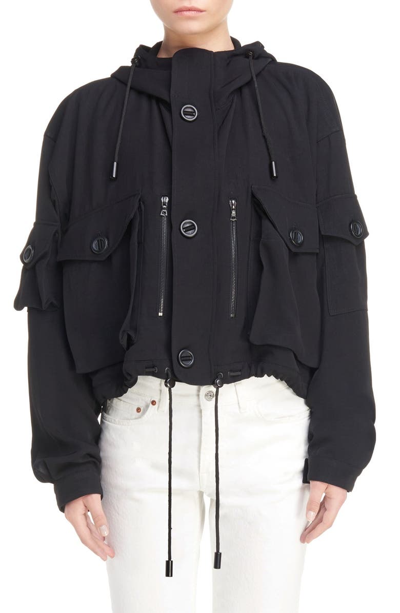 Acne Studios Loki Crop Jacket, Main, color, 