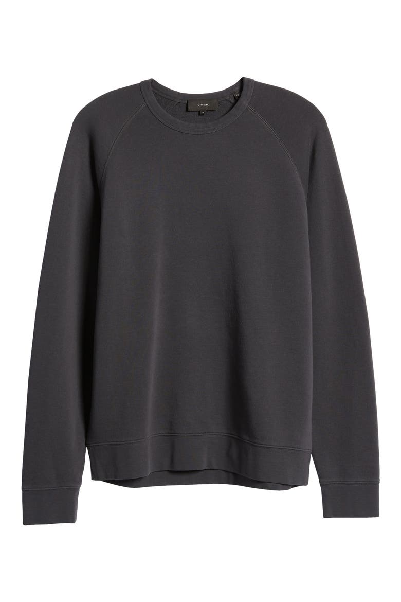 Regular Fit Crew Sweatshirt, Alternate, color, WASHED BLACK