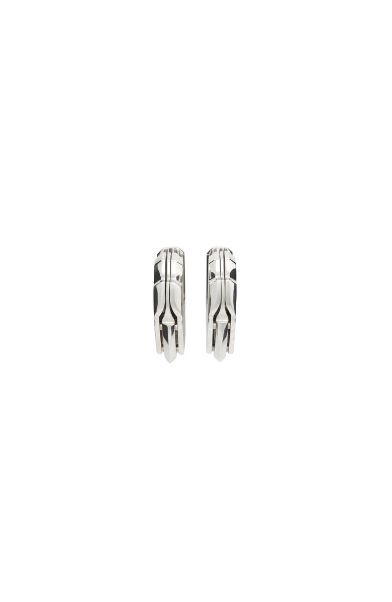 Burberry Shield Earrings, Alternate, color, Silver