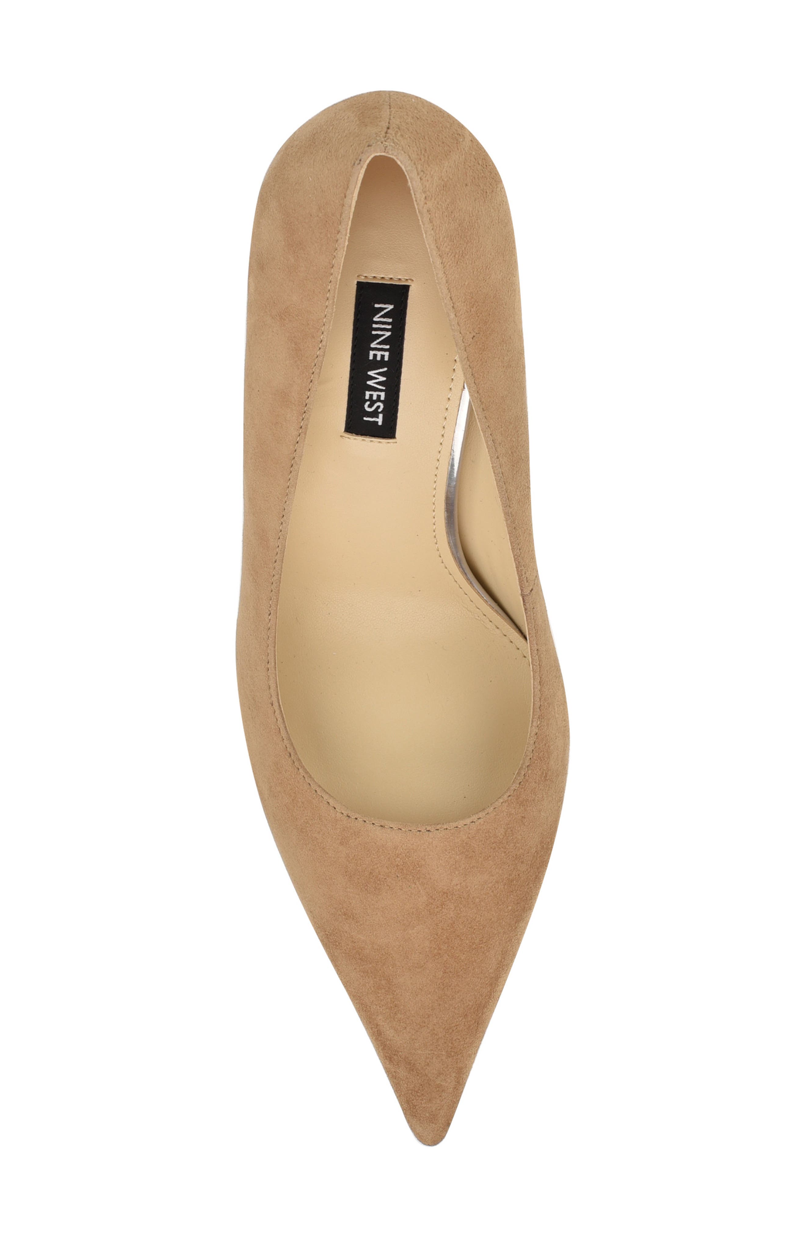 Nine West Gemmha Pointed Toe Pump, Alternate, color, Taupe