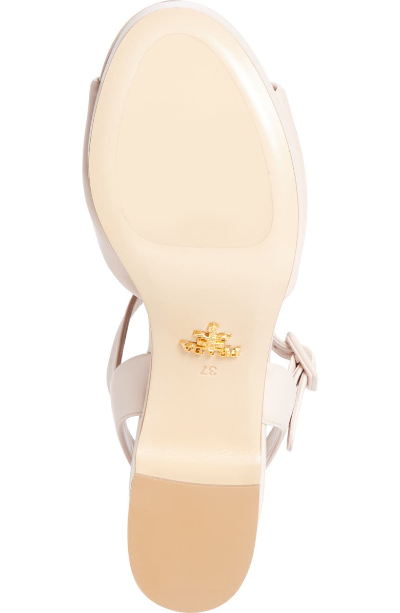 Prada Logo Platform Sandal, Alternate, color, Cipria