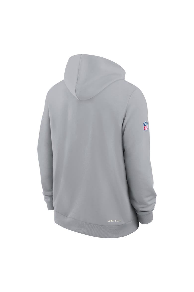 Men's Nike Gray Detroit Lions Sideline Standard Issue Top Prospect Dri-FIT Hoodie, Alternate, color, Gray