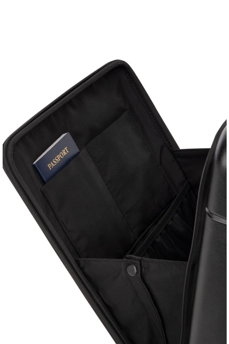 Hue 22-Inch Front Pocket Carry-On Suitcase, Alternate, color, BLACK