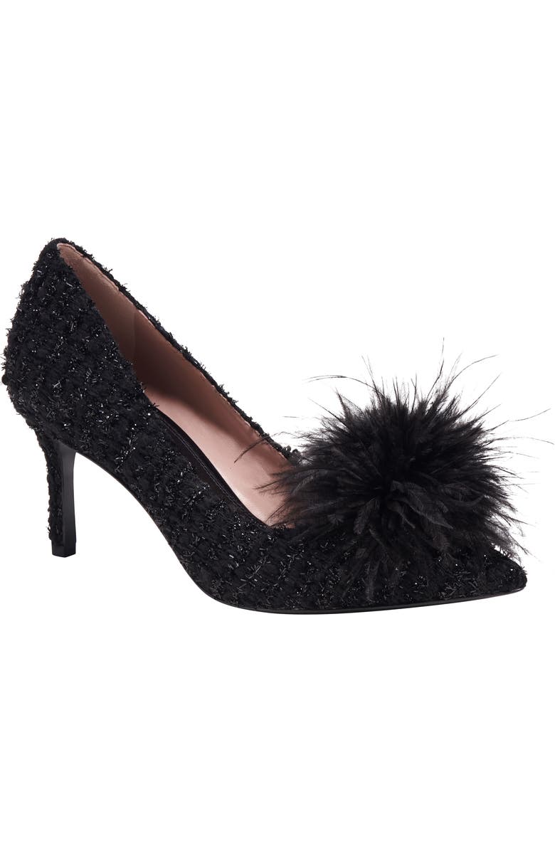 Kate Spade New York marabou pointed toe pump, Main, color,
