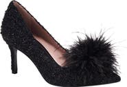 Kate Spade New York marabou pointed toe pump