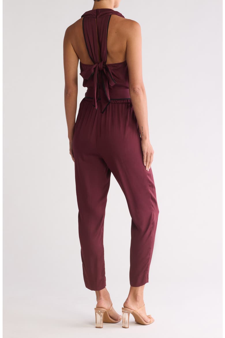 Frida Sleeveless Jumpsuit, Alternate, color, BURGUNDY