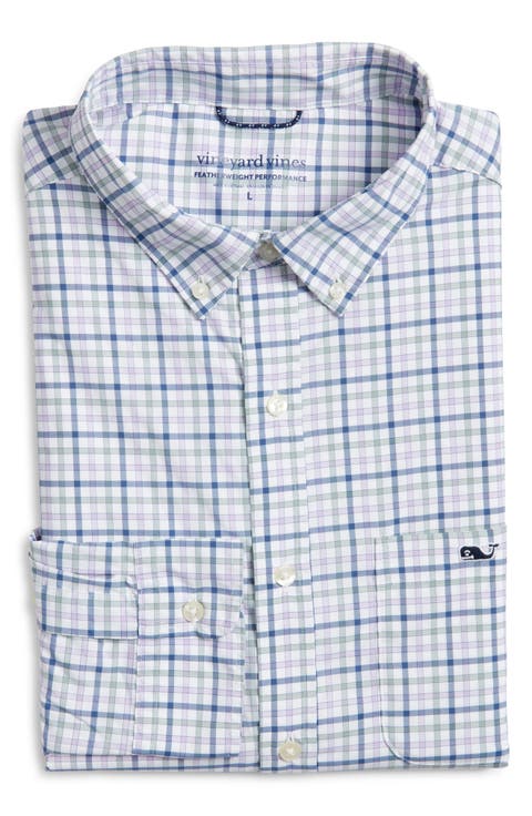 Forepeak Tattersall Check Featherweight Performance Button-Down Shirt