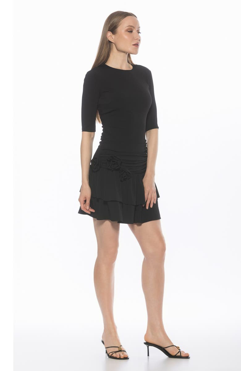 Alexia Admor Mars Tiered Minidress, Alternate, color, Black