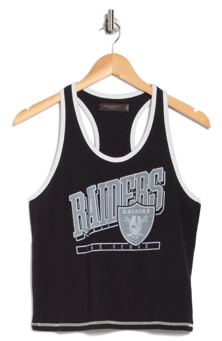 Junk Food All Pro Raiders Tank, Alternate, color, True Black/ Grey