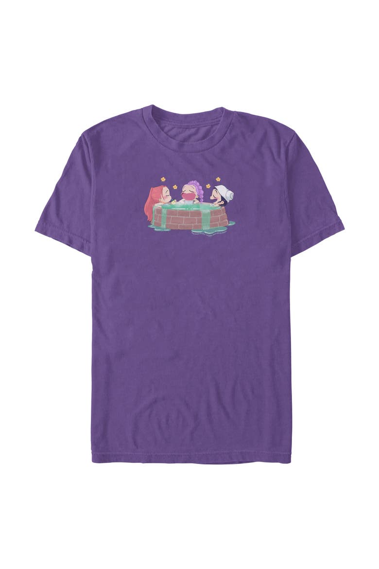 Men's Rumi, Mira and Zoey Relaxing Short Sleeve Graphic T-Shirt, Main, color, Purple