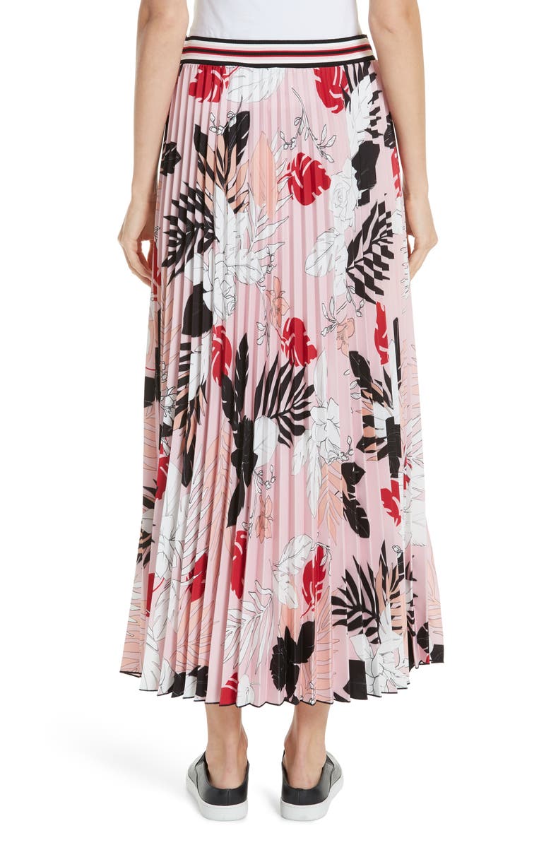 Fuzzi Print Pleat Maxi Skirt, Alternate, color, 