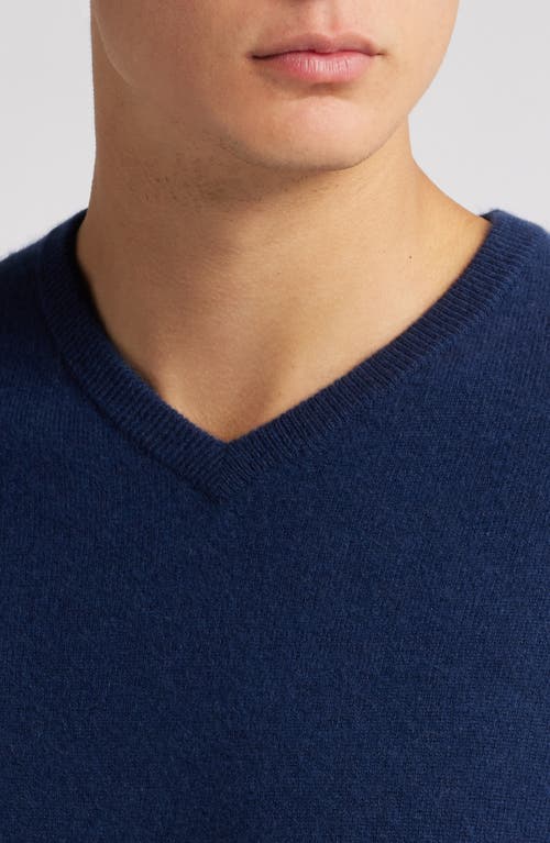 Nordstrom V-neck Cashmere Sweater In Navy Midnight
