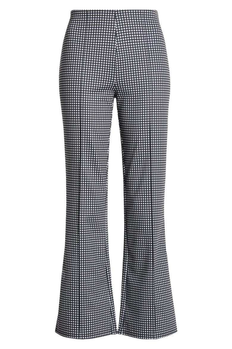 Auray Pleat Front Gingham Pants, Alternate, color, BLACK GINGHAM