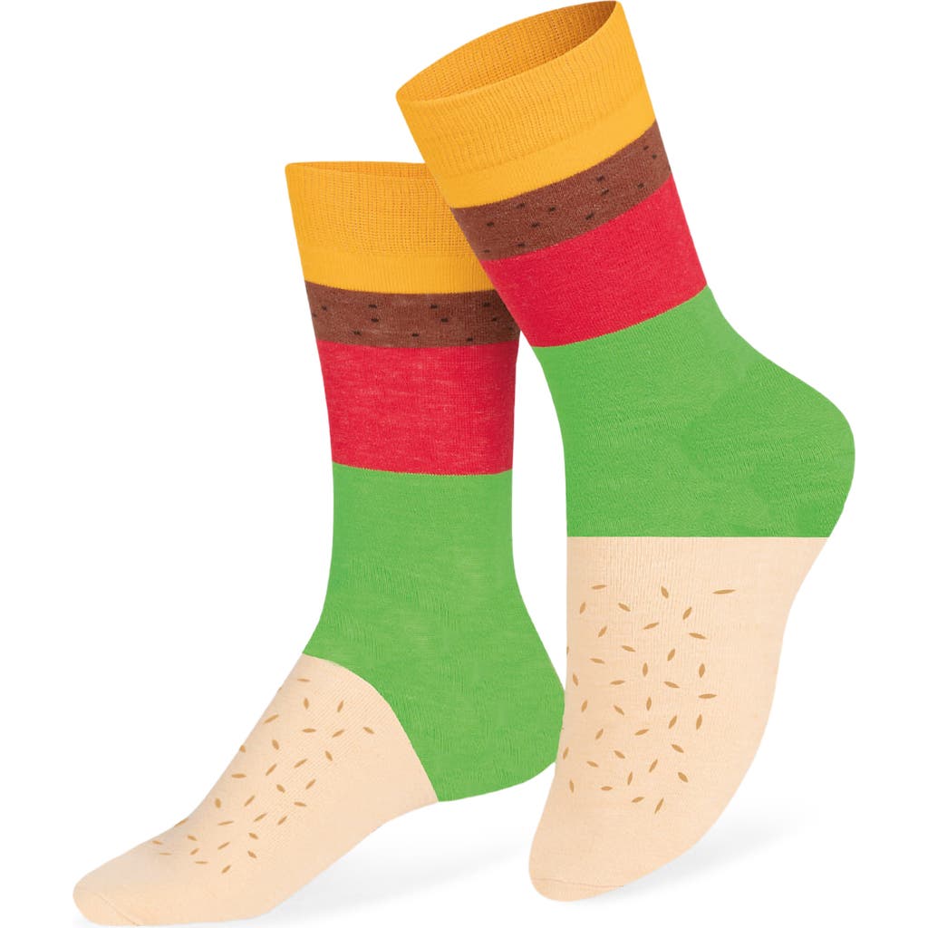 Doiy Kids' Cheeseburger Crew Socks In Multi