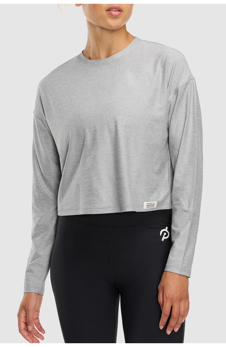 Peloton Dreamblend Crewneck Long Sleeve, Main, color, Light Heather Grey