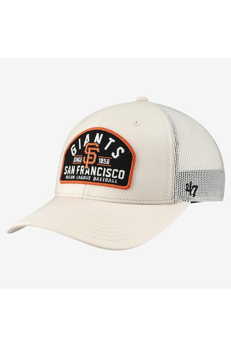 Men's '47  Cream San Francisco Giants Leland Adjustable Trucker Hat, Main, color, Cream