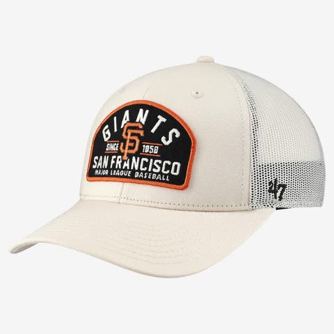 Men's '47 Cream San Francisco Giants Leland Adjustable Trucker Hat