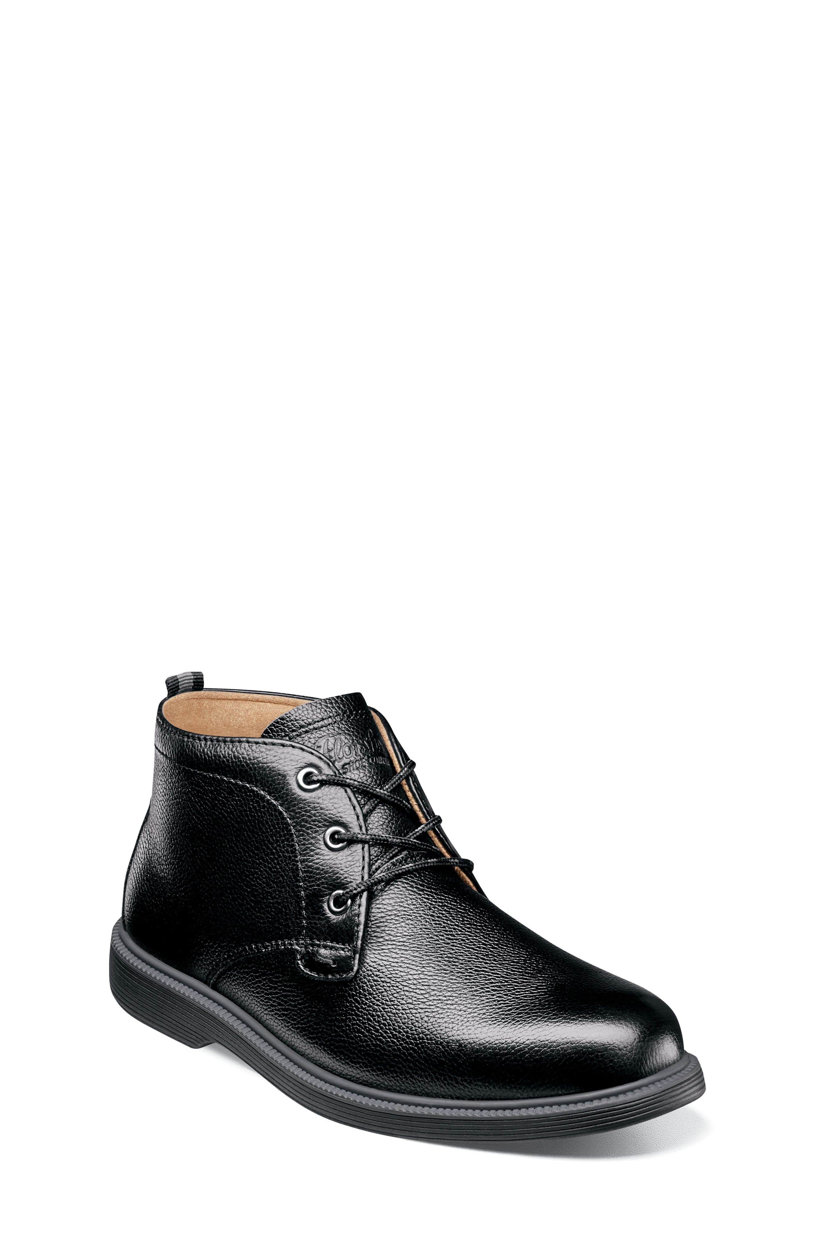 Florsheim Supacush Jr Chukka Boot, Main, color, Black Tumble