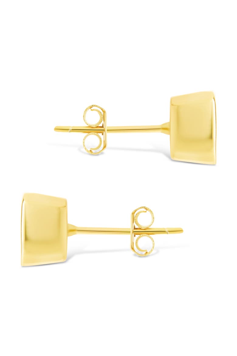 Cushion-Cut Cubic Zirconia Stud Earrings, Alternate, color, GOLD