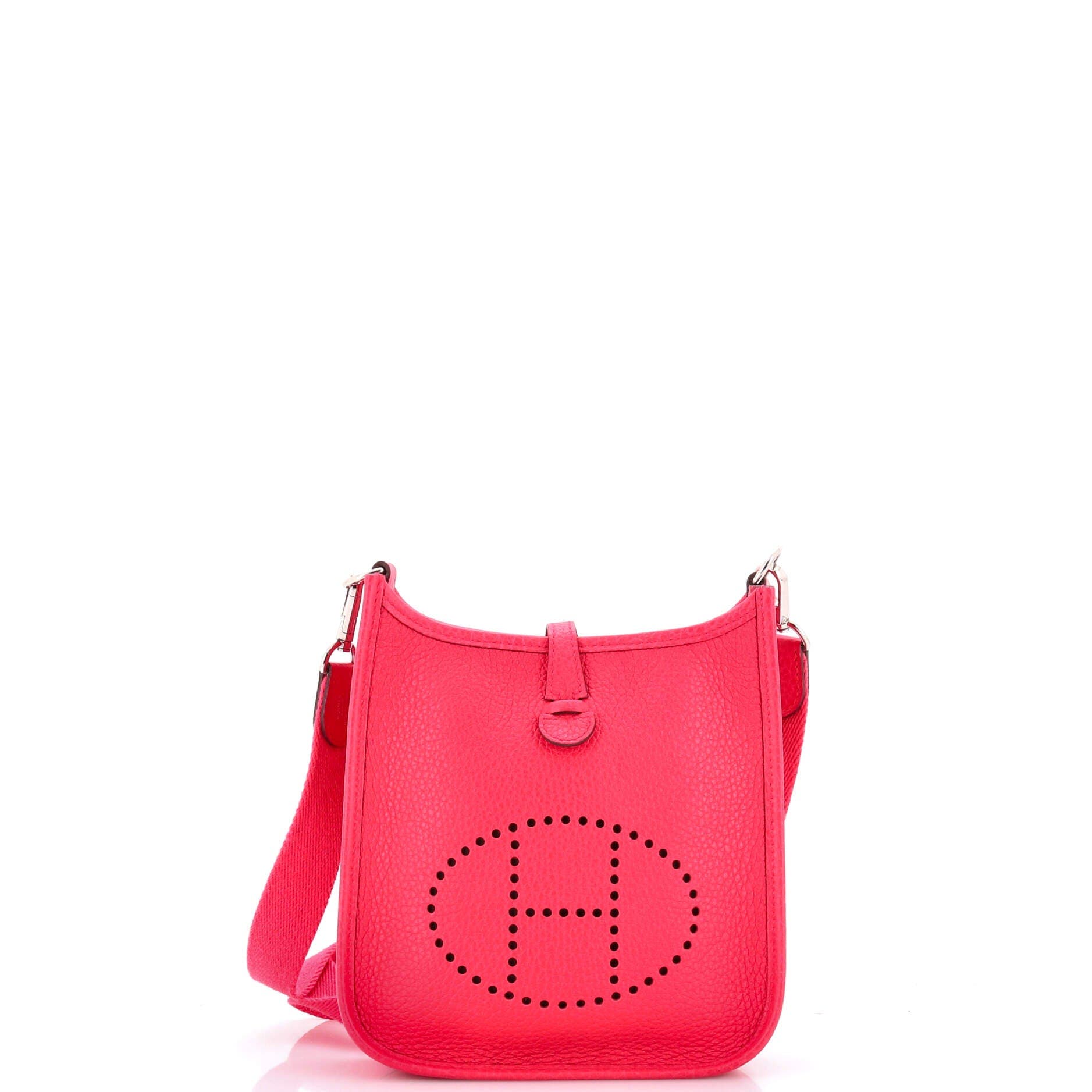 Pre-Owned Hermes Evelyne Bag Gen III Clemence TPM, Main, color, Rose Extreme