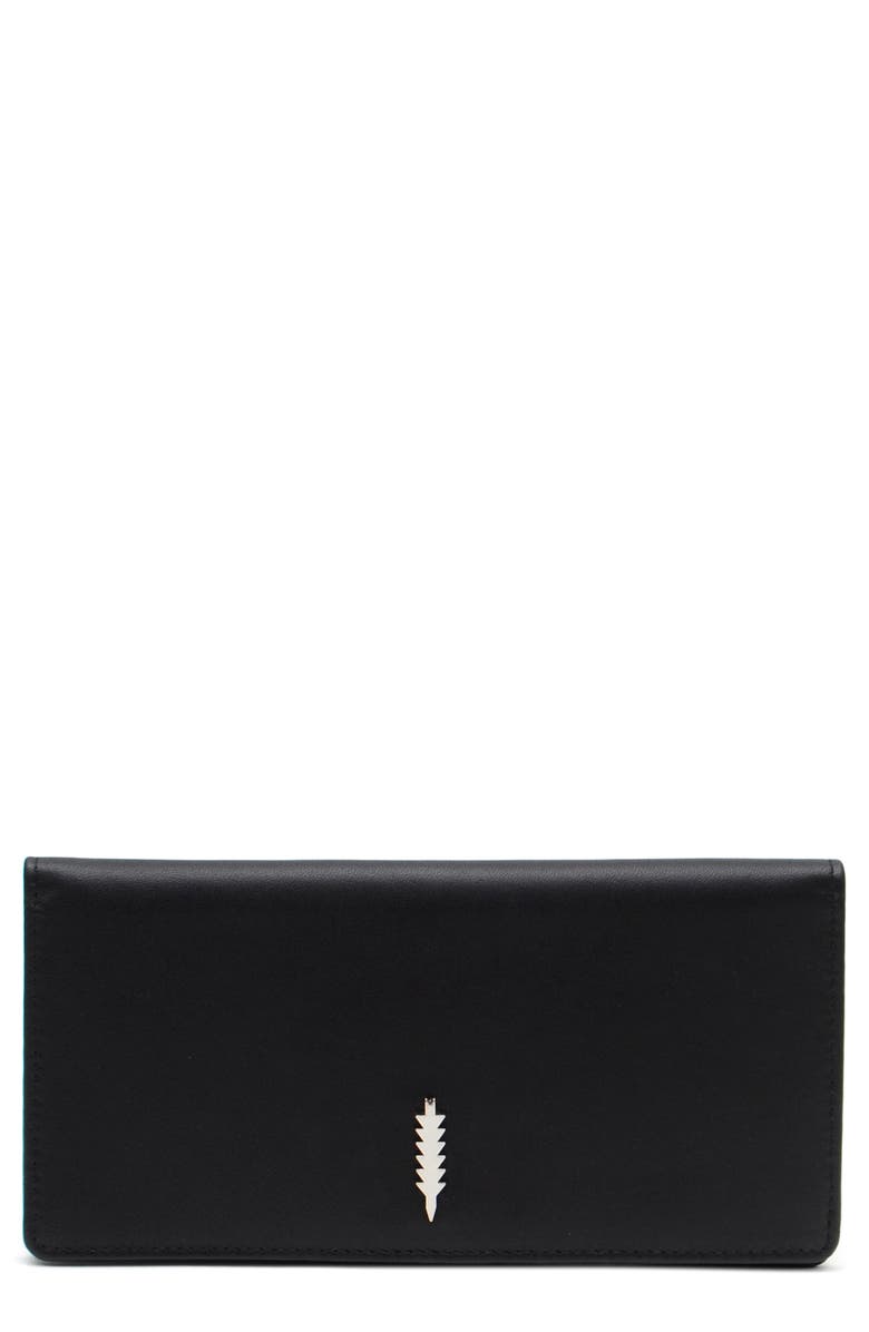 Thacker Anna Bifold Leather Wallet, Main, color, Black