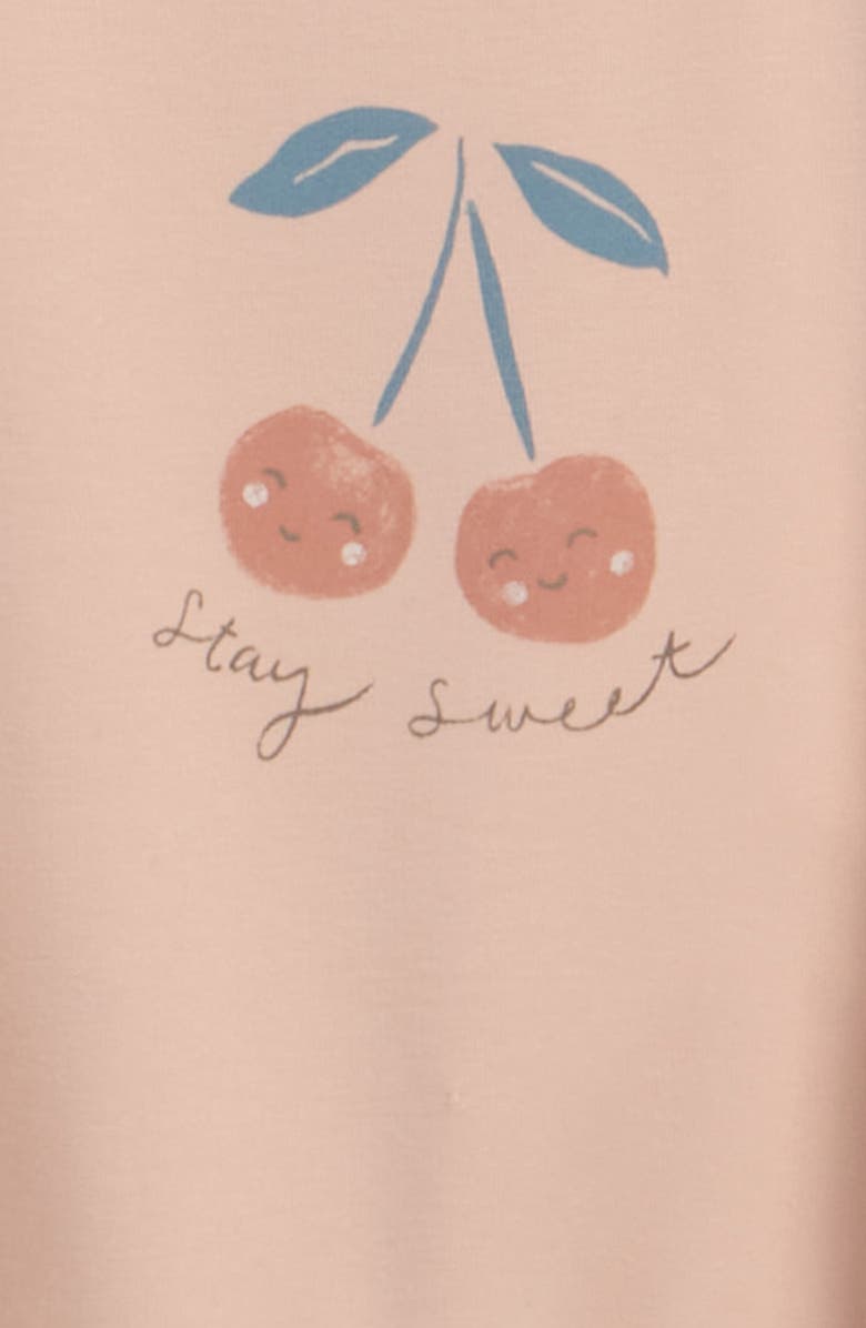 QUINCY MAE Cherry Relaxed Fit Stretch Organic Cotton Terry Sweatshirt, Alternate, color, Blush