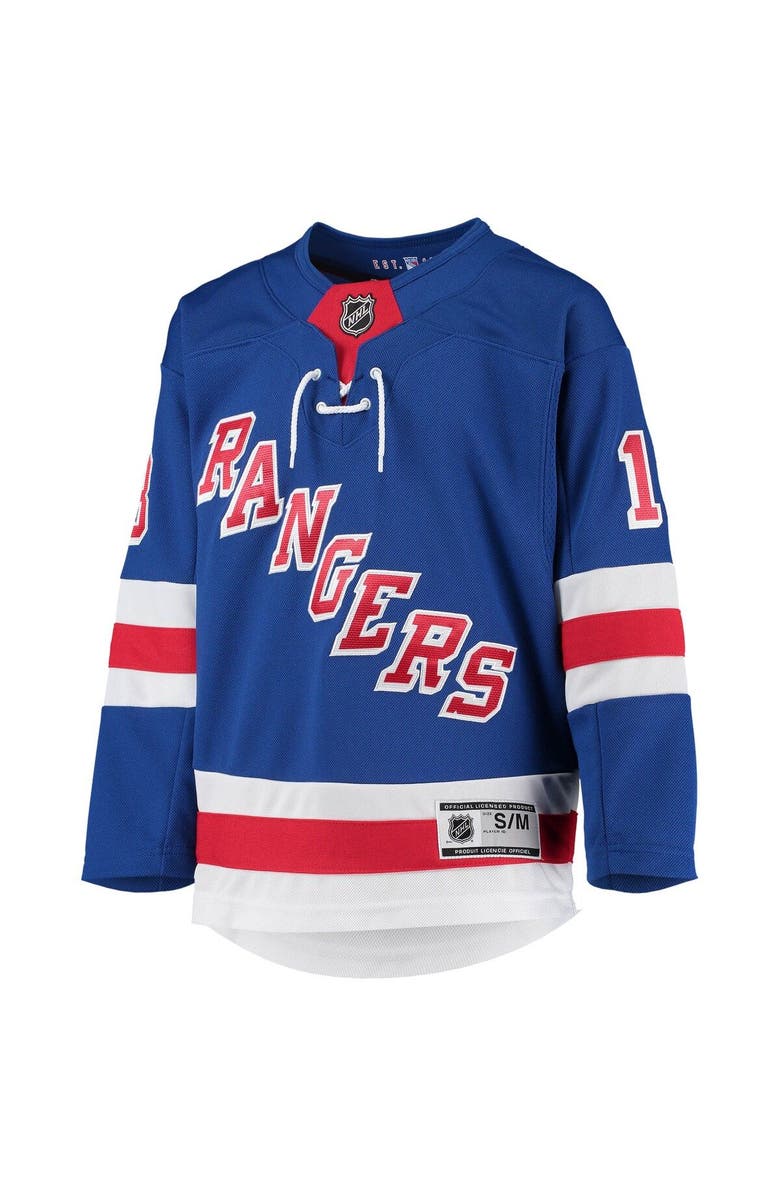 Outerstuff Youth Alexis Lafreniere Blue New York Rangers Home Premier Player Jersey, Alternate, color,